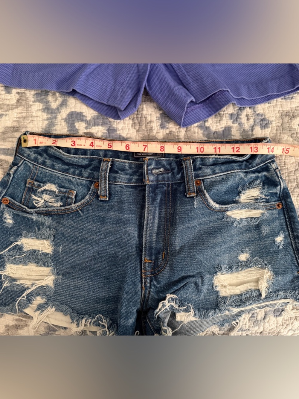 Distressed denim shorts by Abercrombie and Fitch. Size 2/26 - Picture 5 of 5